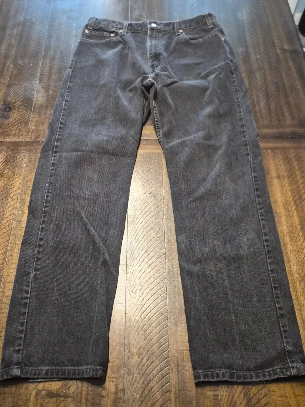 Levis 505 Mens Jeans Size 36x32 Black Regular Fit Straight Leg Y2K 2000 G273
